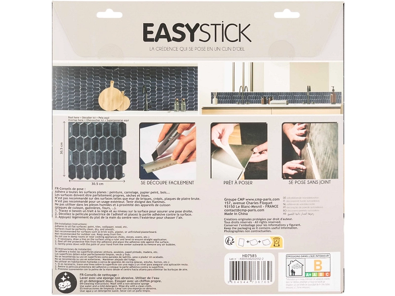 Set paraschizzi adesivo EDI 4 pezzi plastica nero Set paraschizzi adesivo EDI 4 pezzi plastica nero