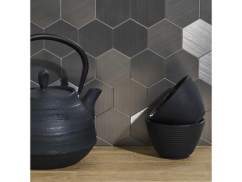Set paraschizzi adesivo EDI 1 pezzo pietra grigio Set paraschizzi adesivo EDI 1 pezzo pietra grigio