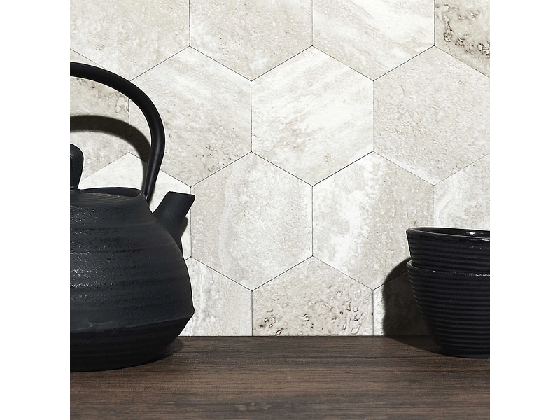 Set paraschizzi adesivo EDI 1 pezzo pietra bianco Set paraschizzi adesivo EDI 1 pezzo pietra bianco