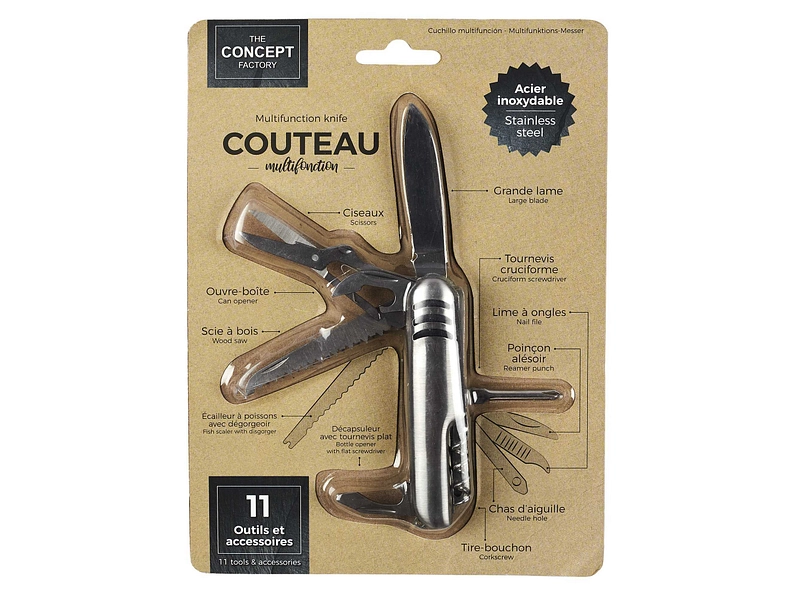 JE CHERCHE UNE IDEE Coltello multifunzione TIK JE CHERCHE UNE IDEE Coltello multifunzione TIK