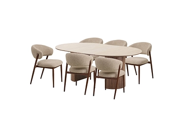 Set tavolo e 6 sedie HOUSE NORDIC DELPHI