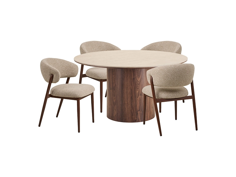 Set table et 4 chaises HOUSE NORDIC DELPHI Set table et 4 chaises HOUSE NORDIC DELPHI