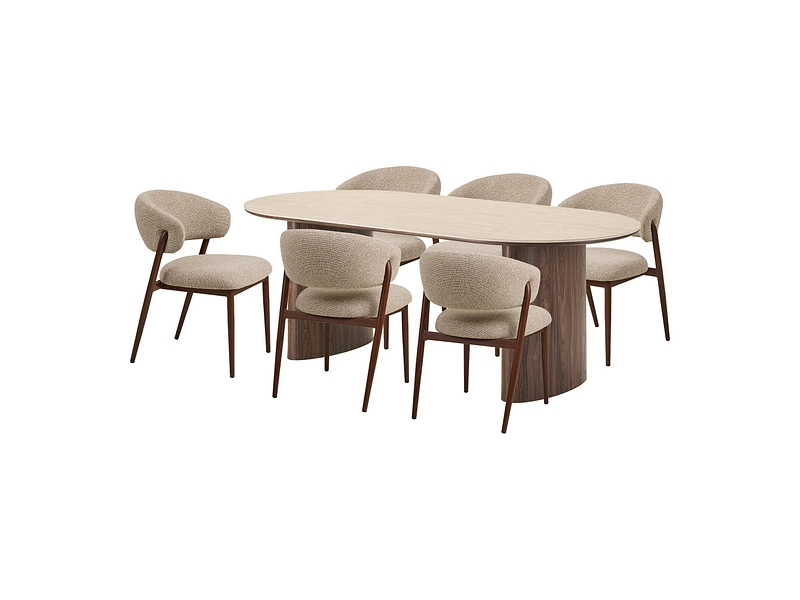 Set table et 6 chaises HOUSE NORDIC DELPHI Set table et 6 chaises HOUSE NORDIC DELPHI