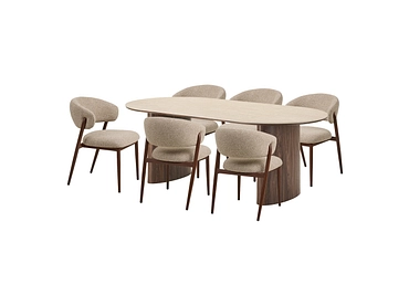 Set table et 6 chaises HOUSE NORDIC DELPHI
