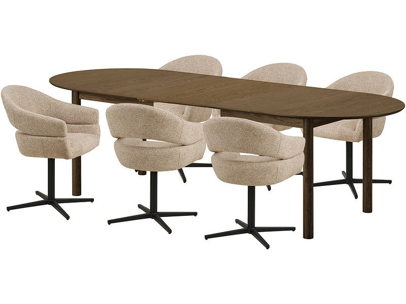 Set Tisch und 6 Stühle HOUSE NORDIC BUNDABERG Set Tisch und 6 Stühle HOUSE NORDIC BUNDABERG