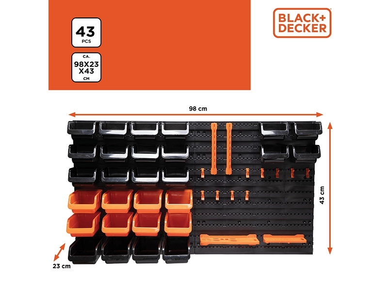 BLACK & DECKER Aufbewahrungspanel BLACK & DECKER Aufbewahrungspanel
