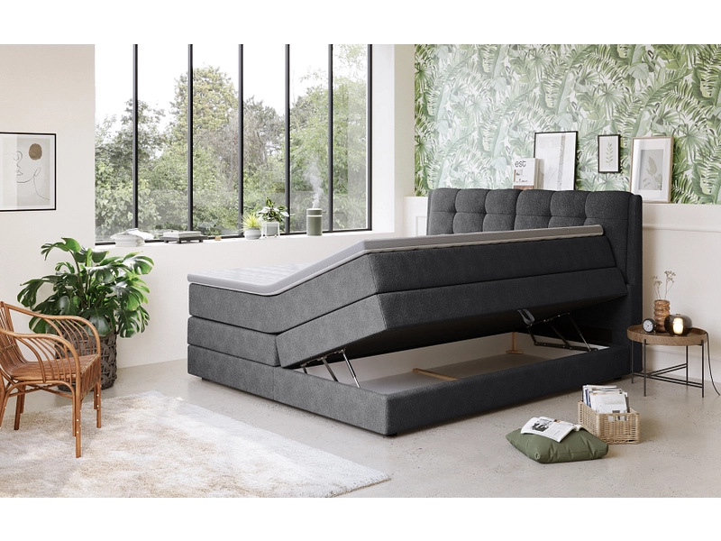 Boxspringbett BOGOTA anthrazit Boxspringbett BOGOTA anthrazit