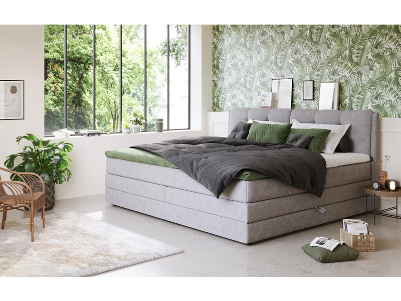 Boxspringbett BOGOTA grau
