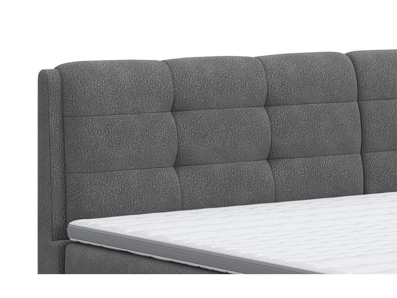 Boxspringbett BOGOTA dunkelgrau