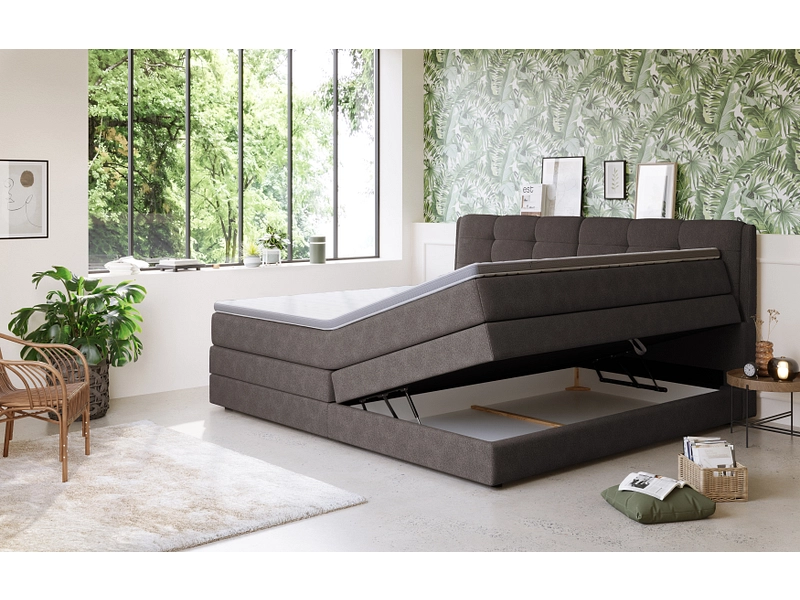 Boxspring BOGOTA marrone