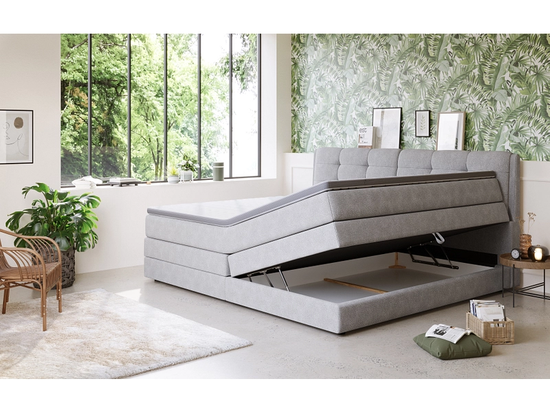 Boxspringbett BOGOTA grau