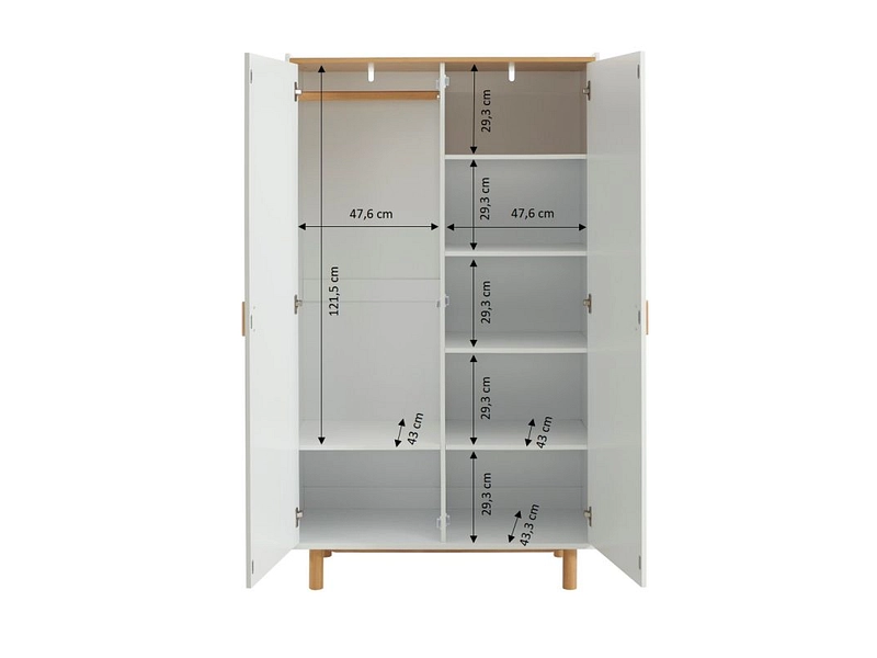 Drehtürenschrank AURA weiss Drehtürenschrank AURA weiss