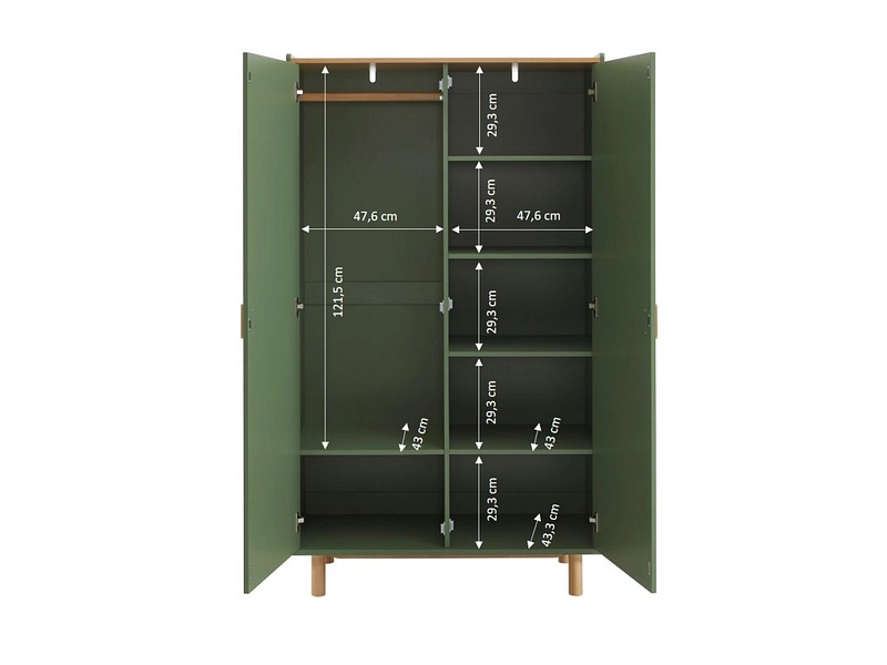 Drehtürenschrank AURA grün Drehtürenschrank AURA grün