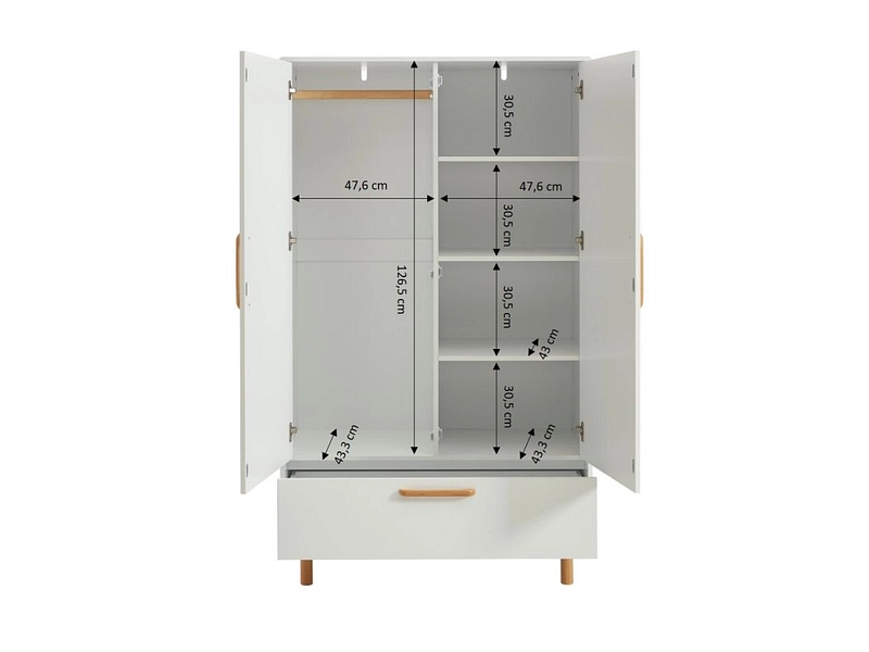 Armoire portes battantes ROME blanc Armoire portes battantes ROME blanc