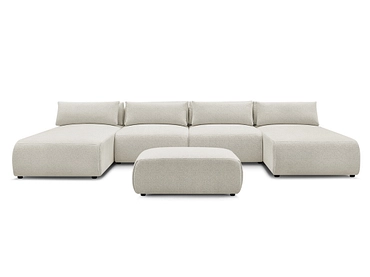 Canapé d'angle panoramique avec pouf BOBOCHIC JANA Canapé d'angle panoramique avec pouf BOBOCHIC JANA