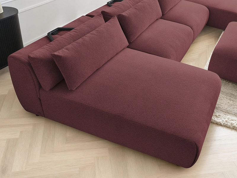 Canapé d'angle panoramique avec pouf BOBOCHIC JANA Canapé d'angle panoramique avec pouf BOBOCHIC JANA