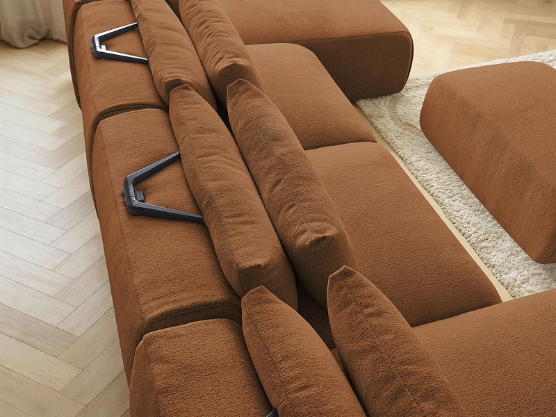 Panorama-Ecksofa mit Hocker BOBOCHIC JANA Panorama-Ecksofa mit Hocker BOBOCHIC JANA
