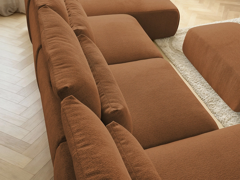 Panorama-Ecksofa mit Hocker BOBOCHIC JANA Panorama-Ecksofa mit Hocker BOBOCHIC JANA