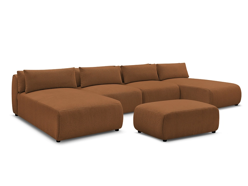 Panorama-Ecksofa mit Hocker BOBOCHIC JANA Panorama-Ecksofa mit Hocker BOBOCHIC JANA