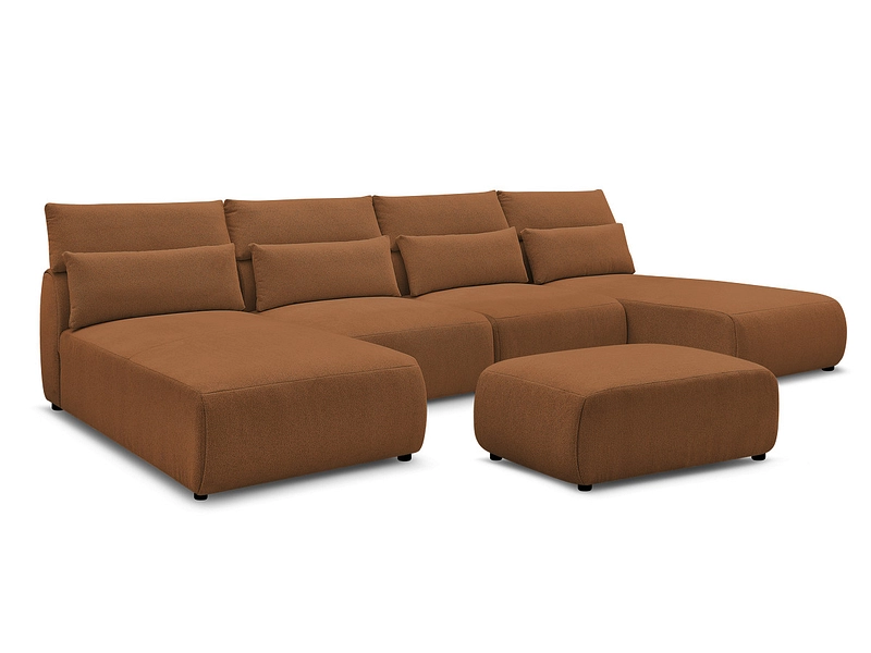 Panorama-Ecksofa mit Hocker BOBOCHIC JANA Panorama-Ecksofa mit Hocker BOBOCHIC JANA