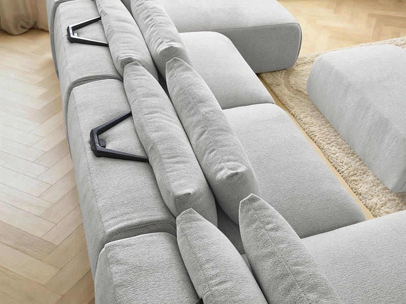 Panorama-Ecksofa mit Hocker BOBOCHIC JANA Panorama-Ecksofa mit Hocker BOBOCHIC JANA