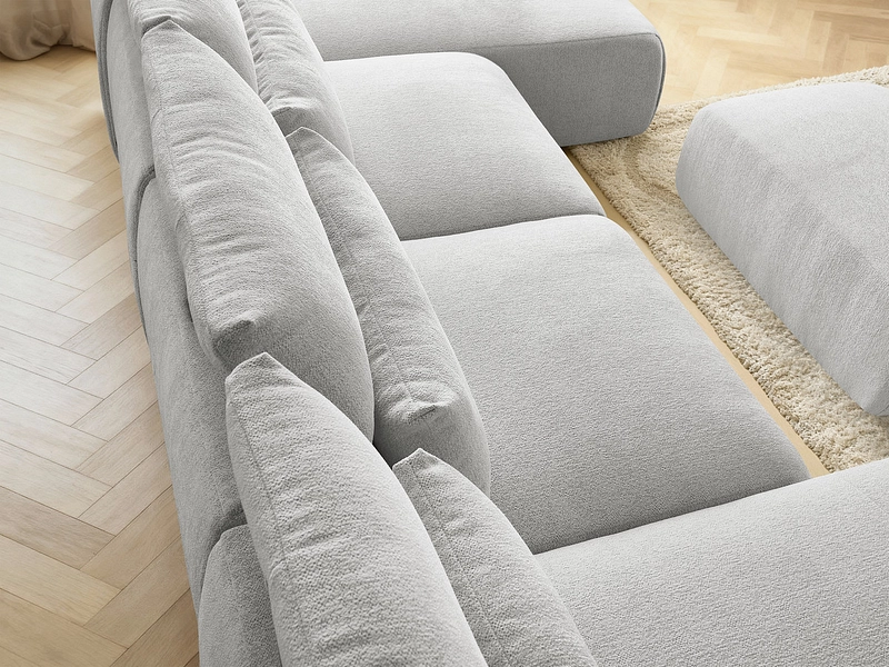 Panorama-Ecksofa mit Hocker BOBOCHIC JANA Panorama-Ecksofa mit Hocker BOBOCHIC JANA