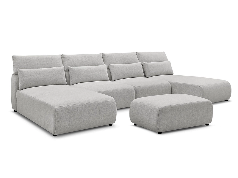 Panorama-Ecksofa mit Hocker BOBOCHIC JANA Panorama-Ecksofa mit Hocker BOBOCHIC JANA
