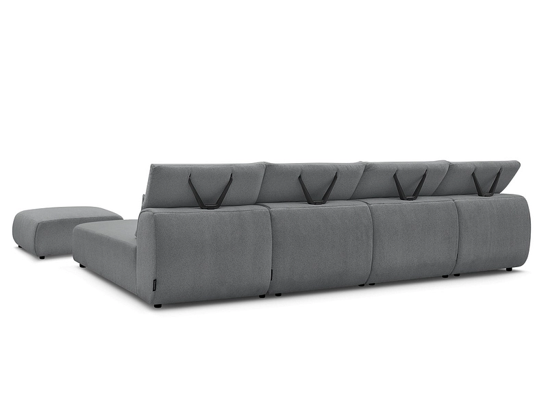 Panorama-Ecksofa mit Hocker BOBOCHIC JANA