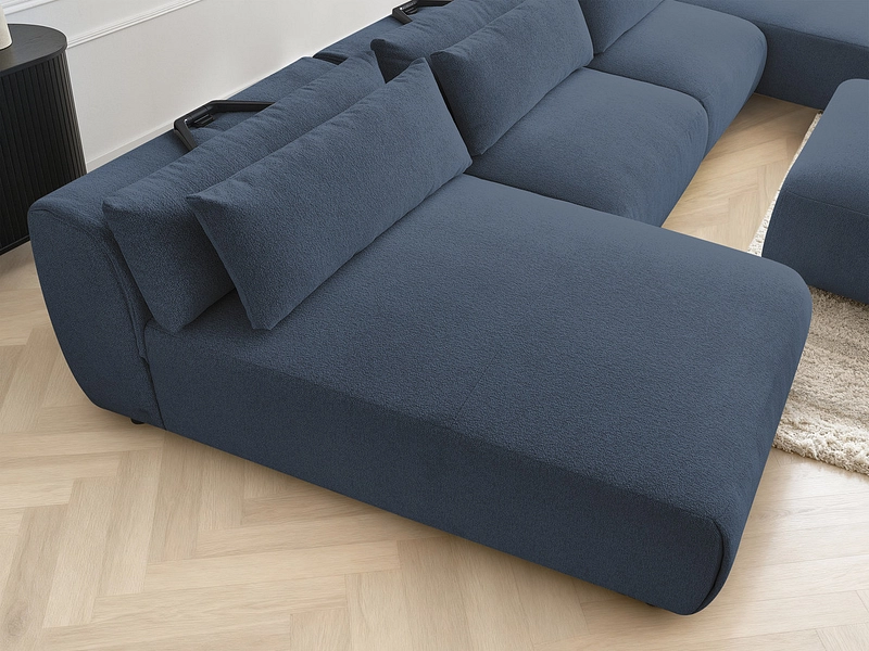 Canapé d'angle panoramique avec pouf BOBOCHIC JANA Canapé d'angle panoramique avec pouf BOBOCHIC JANA