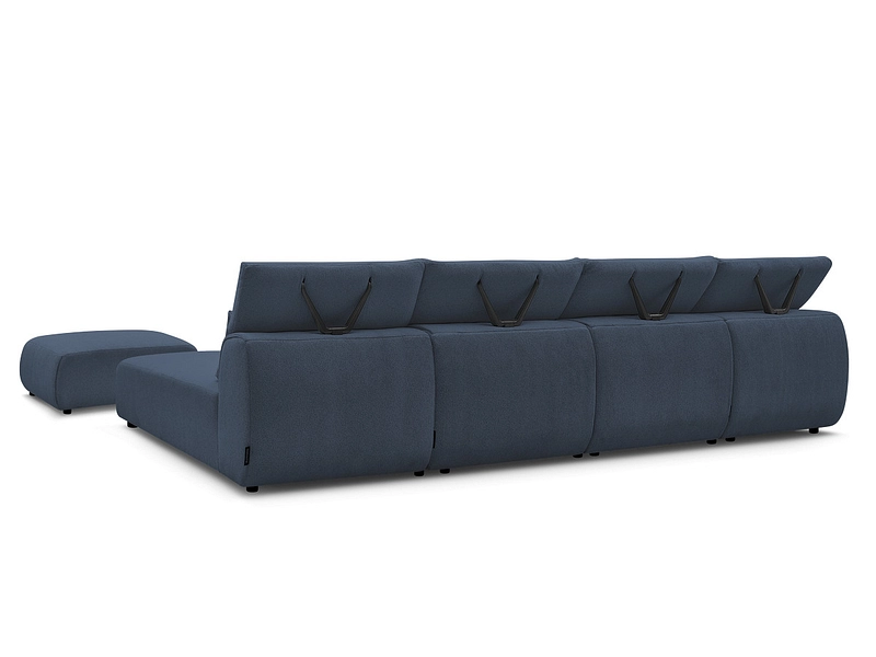 Canapé d'angle panoramique avec pouf BOBOCHIC JANA Canapé d'angle panoramique avec pouf BOBOCHIC JANA
