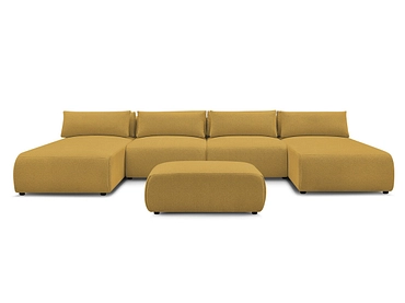 Canapé d'angle panoramique avec pouf BOBOCHIC JANA Canapé d'angle panoramique avec pouf BOBOCHIC JANA