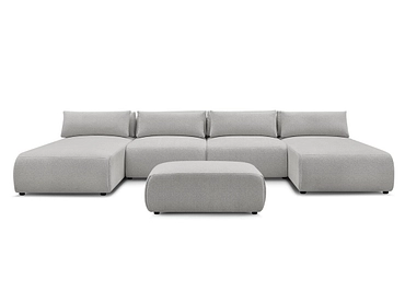 Panorama-Ecksofa mit Hocker BOBOCHIC JANA