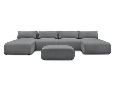 Panorama-Ecksofa mit Hocker BOBOCHIC JANA