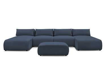 Canapé d'angle panoramique avec pouf BOBOCHIC JANA Canapé d'angle panoramique avec pouf BOBOCHIC JANA