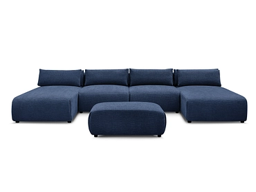 Canapé d'angle panoramique avec pouf BOBOCHIC JANA Canapé d'angle panoramique avec pouf BOBOCHIC JANA