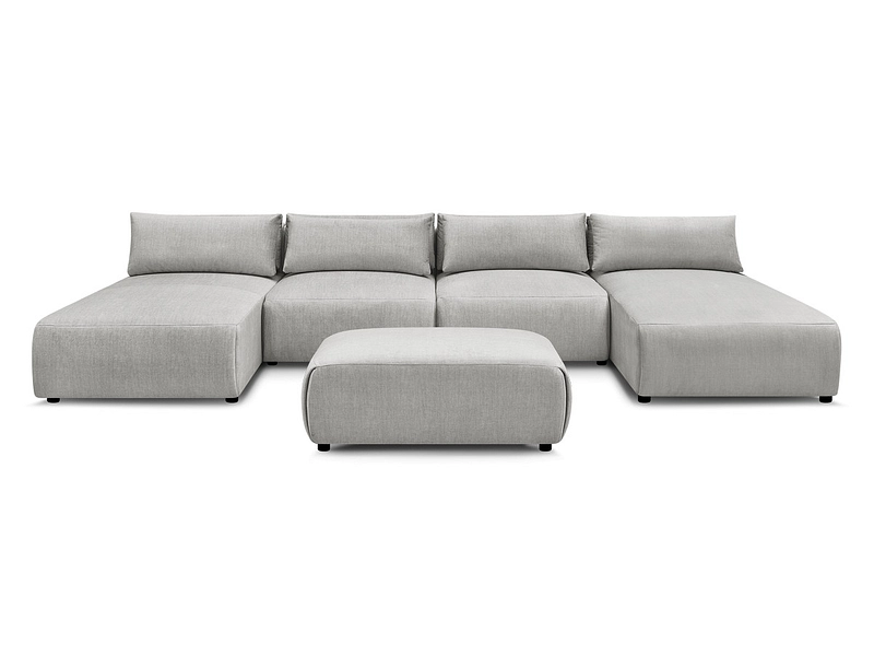 Panorama-Ecksofa mit Hocker BOBOCHIC JANA Panorama-Ecksofa mit Hocker BOBOCHIC JANA