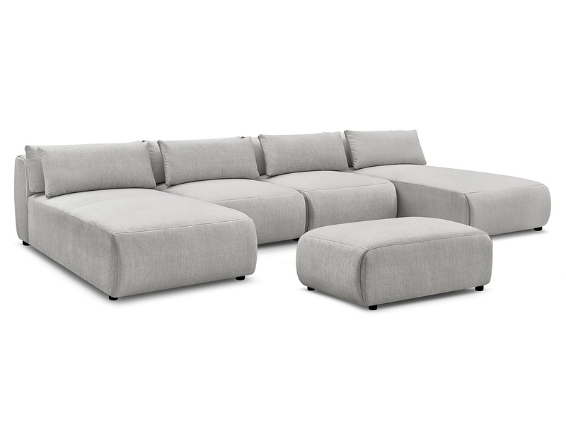 Panorama-Ecksofa mit Hocker BOBOCHIC JANA Panorama-Ecksofa mit Hocker BOBOCHIC JANA