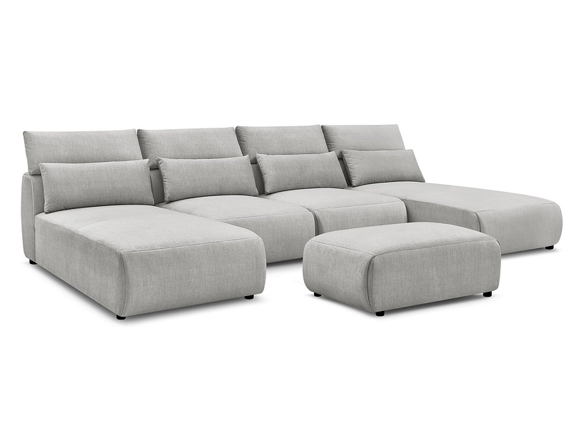 Panorama-Ecksofa mit Hocker BOBOCHIC JANA Panorama-Ecksofa mit Hocker BOBOCHIC JANA
