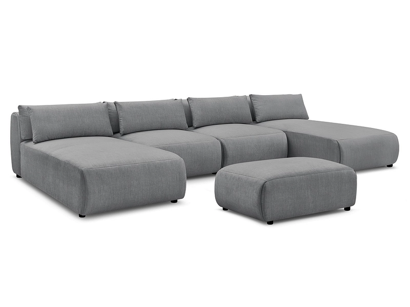 Panorama-Ecksofa mit Hocker BOBOCHIC JANA Panorama-Ecksofa mit Hocker BOBOCHIC JANA