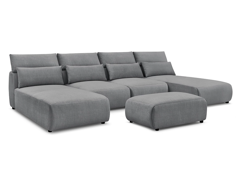 Panorama-Ecksofa mit Hocker BOBOCHIC JANA Panorama-Ecksofa mit Hocker BOBOCHIC JANA