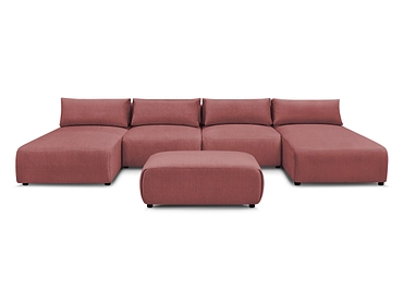 Canapé d'angle panoramique avec pouf BOBOCHIC JANA Canapé d'angle panoramique avec pouf BOBOCHIC JANA