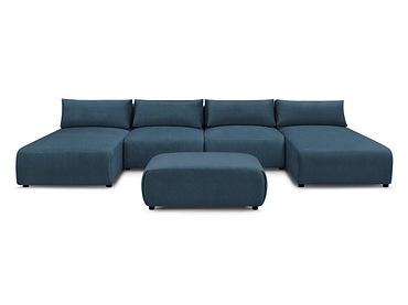 Canapé d'angle panoramique avec pouf BOBOCHIC JANA Canapé d'angle panoramique avec pouf BOBOCHIC JANA
