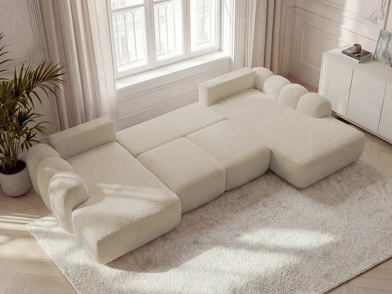 Panorama-Ecksofa mit Hocker BOBOCHIC MONTAIGNE Panorama-Ecksofa mit Hocker BOBOCHIC MONTAIGNE