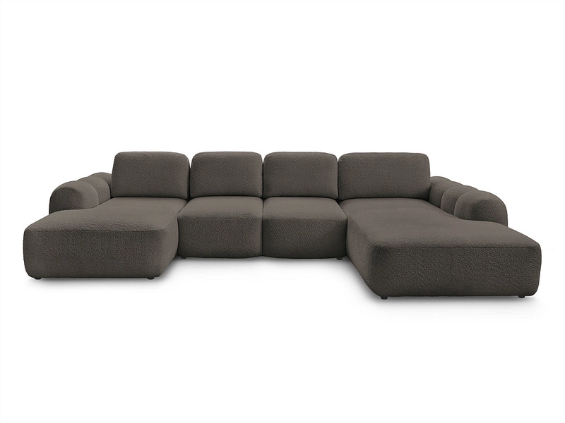 Canapé d'angle panoramique avec pouf BOBOCHIC MONTAIGNE Canapé d'angle panoramique avec pouf BOBOCHIC MONTAIGNE