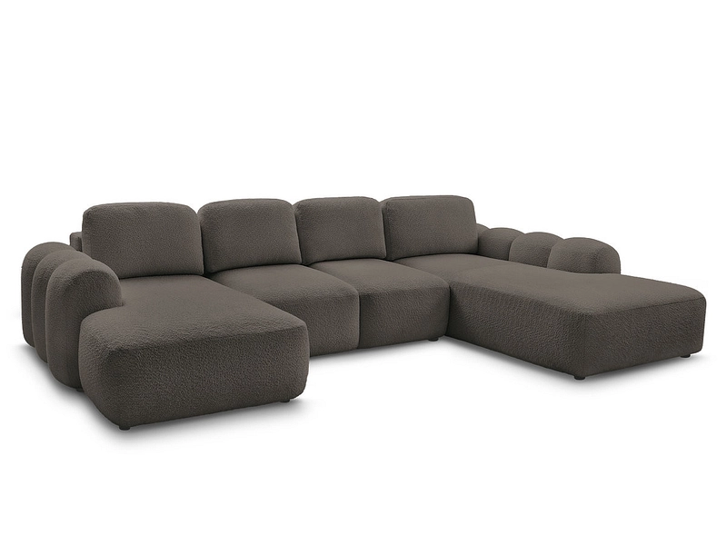 Canapé d'angle panoramique avec pouf BOBOCHIC MONTAIGNE Canapé d'angle panoramique avec pouf BOBOCHIC MONTAIGNE