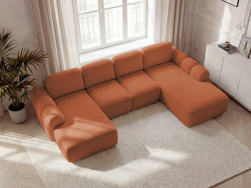 Panorama-Ecksofa mit Hocker BOBOCHIC MONTAIGNE Panorama-Ecksofa mit Hocker BOBOCHIC MONTAIGNE