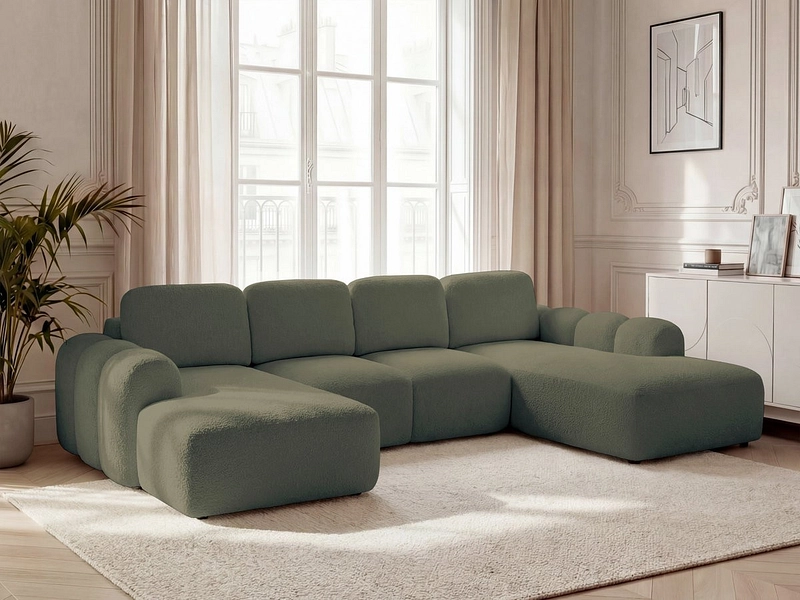 Panorama-Ecksofa mit Hocker BOBOCHIC MONTAIGNE Panorama-Ecksofa mit Hocker BOBOCHIC MONTAIGNE