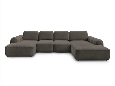Canapé d'angle panoramique avec pouf BOBOCHIC MONTAIGNE Canapé d'angle panoramique avec pouf BOBOCHIC MONTAIGNE