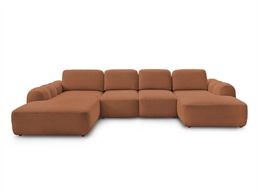 Canapé d'angle panoramique avec pouf BOBOCHIC MONTAIGNE Canapé d'angle panoramique avec pouf BOBOCHIC MONTAIGNE
