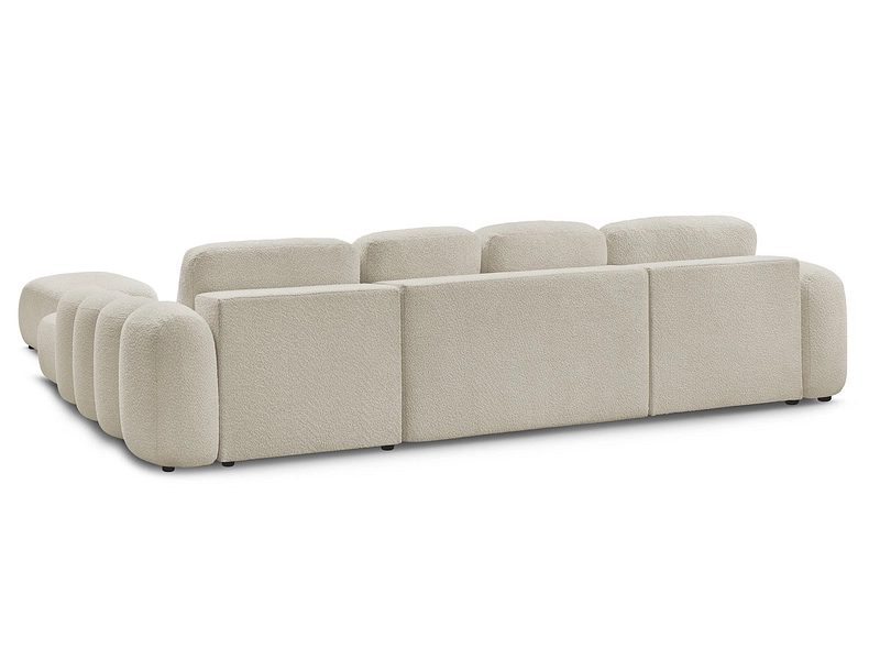 Divano ad angolo panoramico con pouf BOBOCHIC MONTAIGNE Divano ad angolo panoramico con pouf BOBOCHIC MONTAIGNE